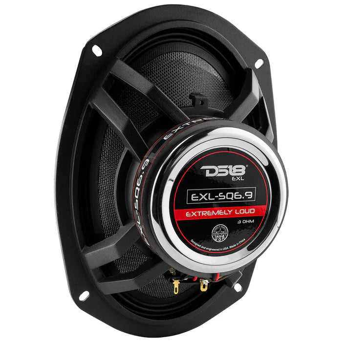 DS18 EXL-SQ6.9 EXL 6x9" 2-Way Coaxial Speaker with Fiber Glass Cone 560 Watts 3-Ohm
