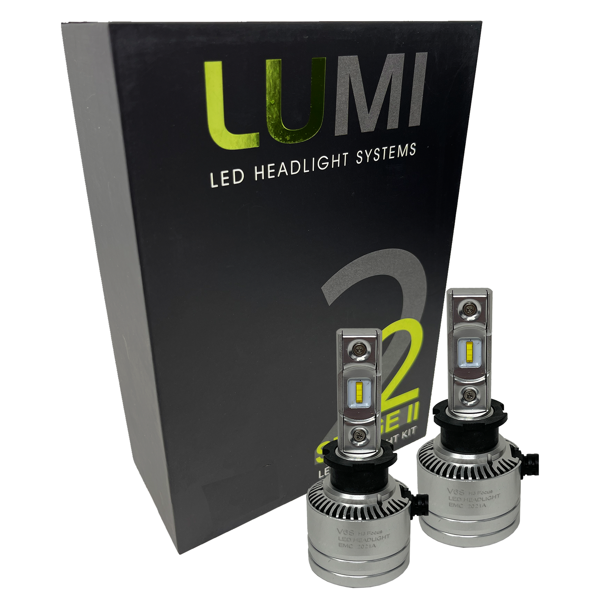 LUMI Stage 2 H3 LED Headlight Bulbs