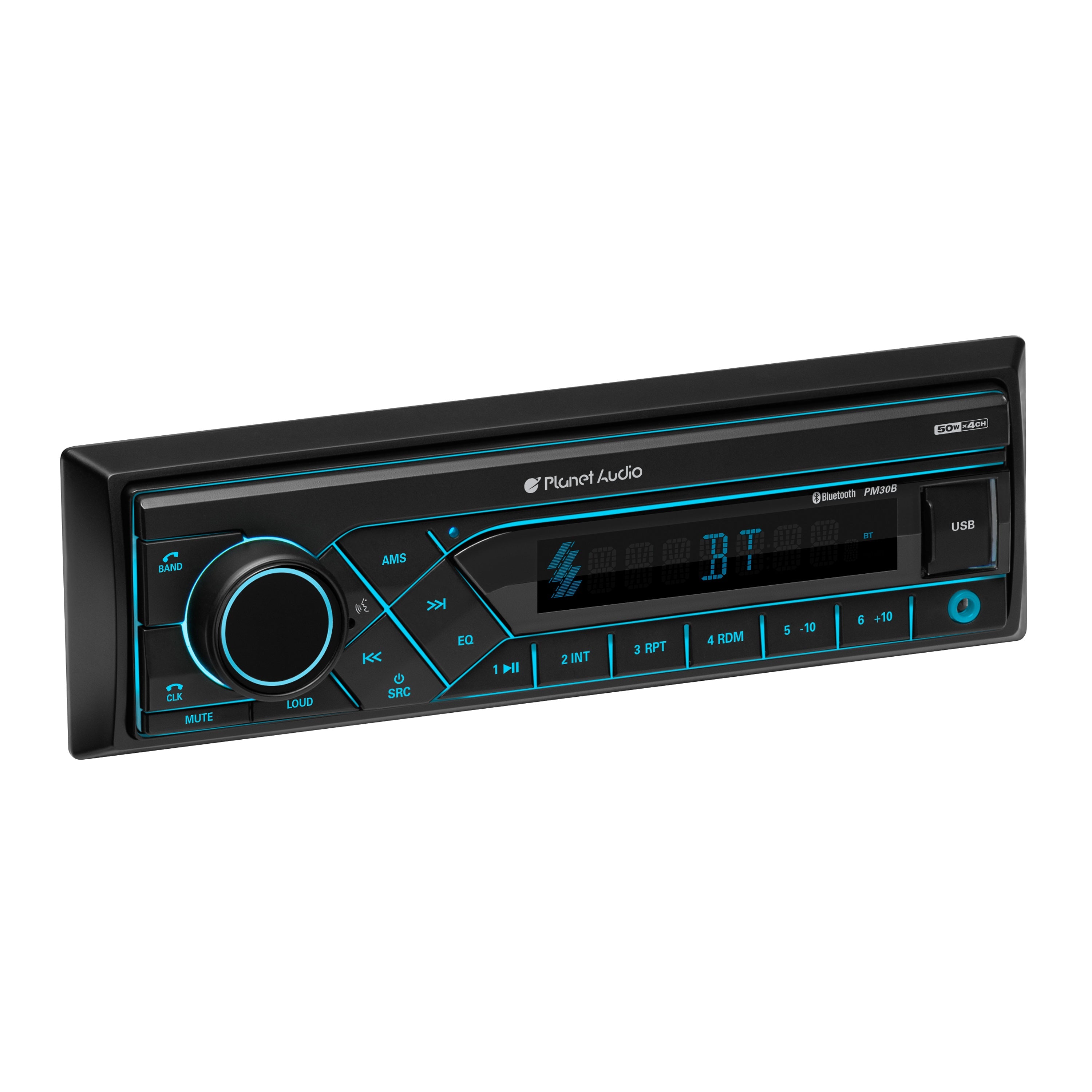 Planet Audio PM30B Single-DIN, MECH-LESS Multimedia Player (no CD/DVD) Bluetooth