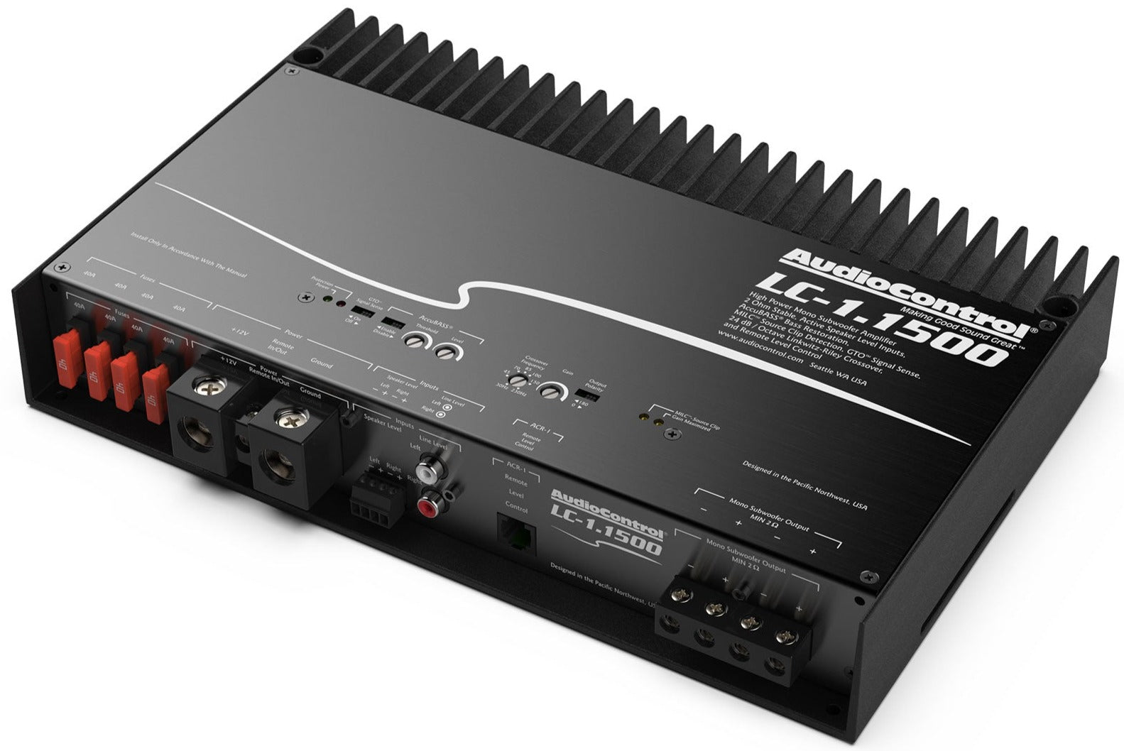 AudioControl LC-1.1500 1,500 Watt Monoblock Amplifier w/ AccuBass®