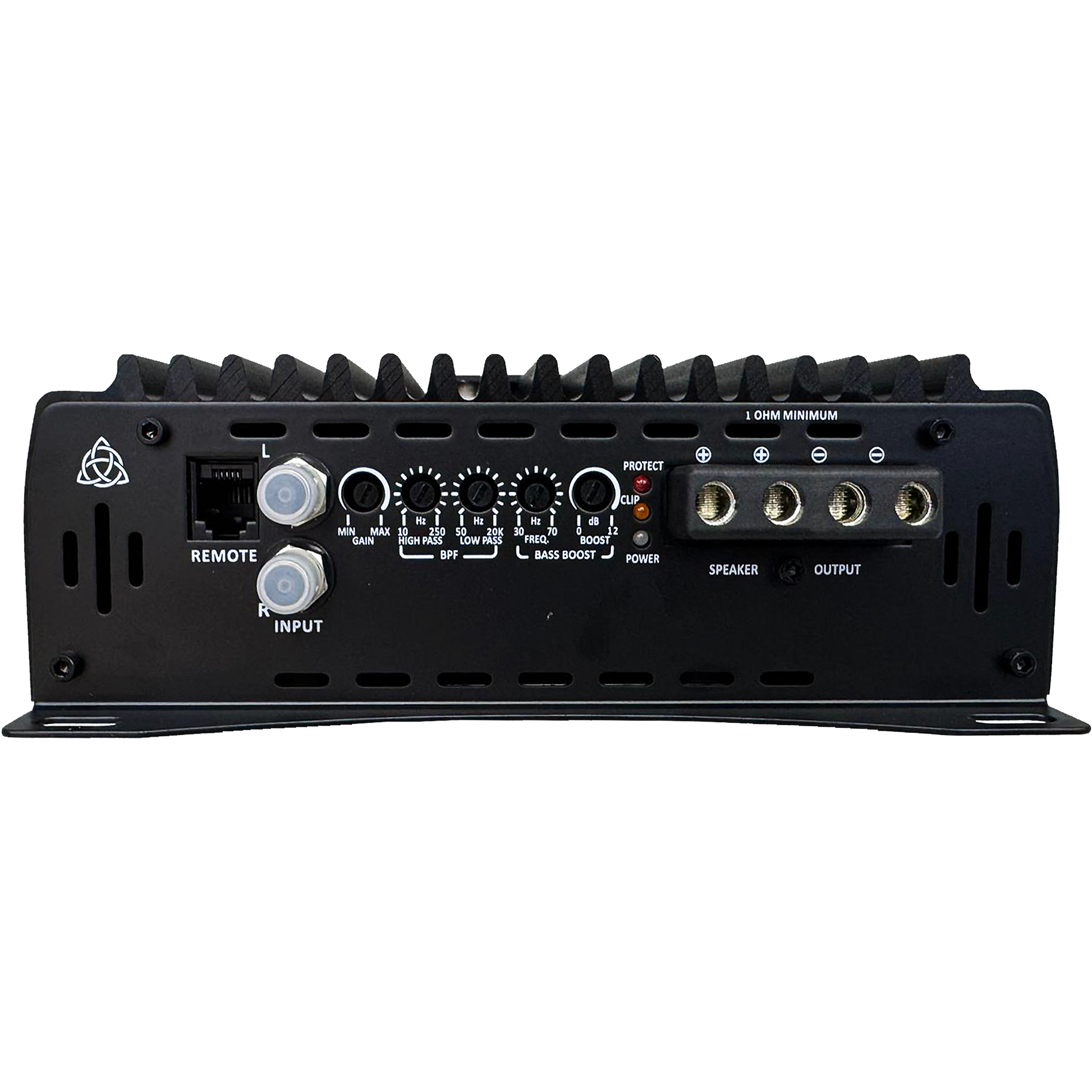 Trinity 12'' Bass Package – Rear Panel of 2,000W Amplifier with Connections
