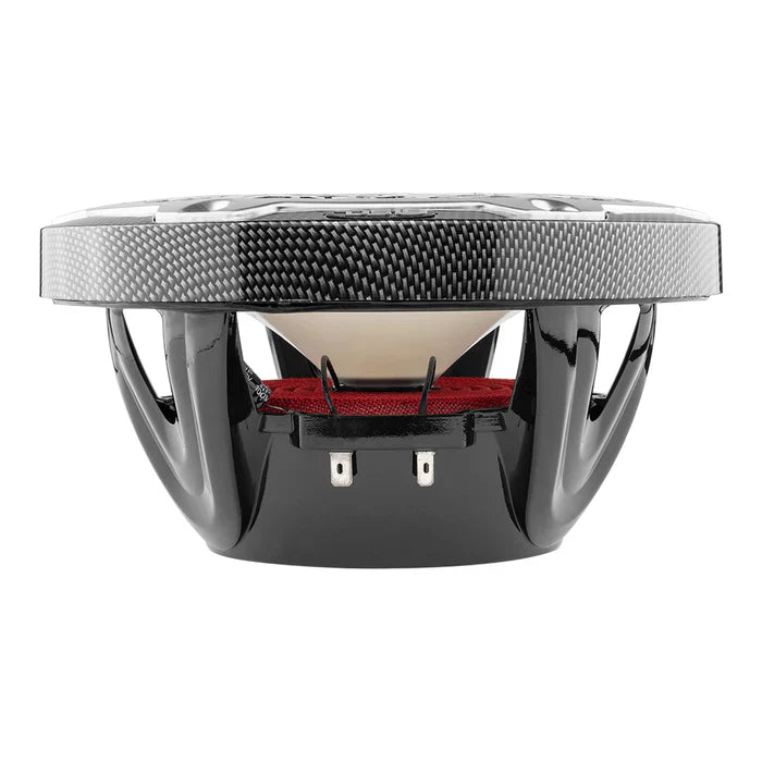 DS18 CF-8 HYDRO 8" 2-Way Marine Speakers with Integrated RGB LED Lights 450 Watts Black Carbon Fiber