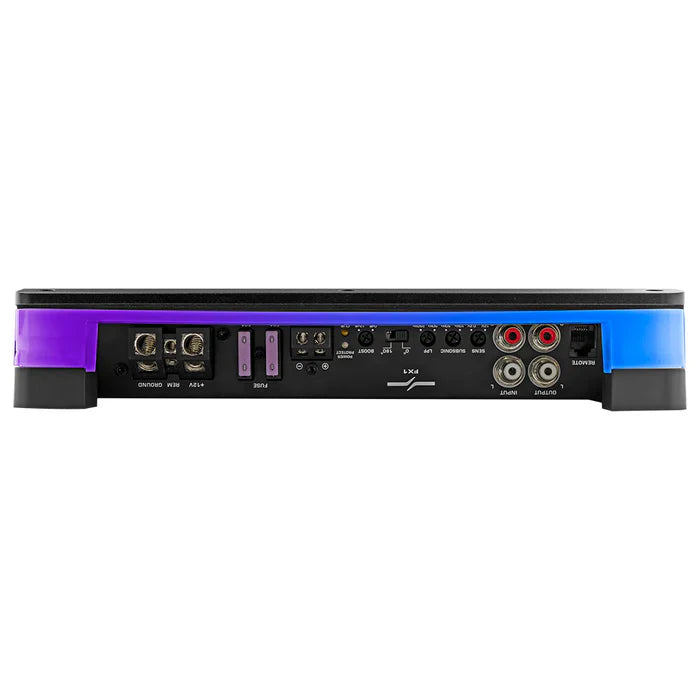 DS18 FX-1 Flush Mount / Surface Mount 1 Channel Monoblock Class D Amplifier With Acrylic Cover for Custom Installation 1 X 900W RMS @1 Ohm