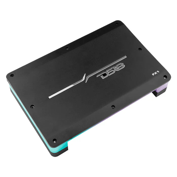 DS18 FX-1 Flush Mount / Surface Mount 1 Channel Monoblock Class D Amplifier With Acrylic Cover for Custom Installation 1 X 900W RMS @1 Ohm