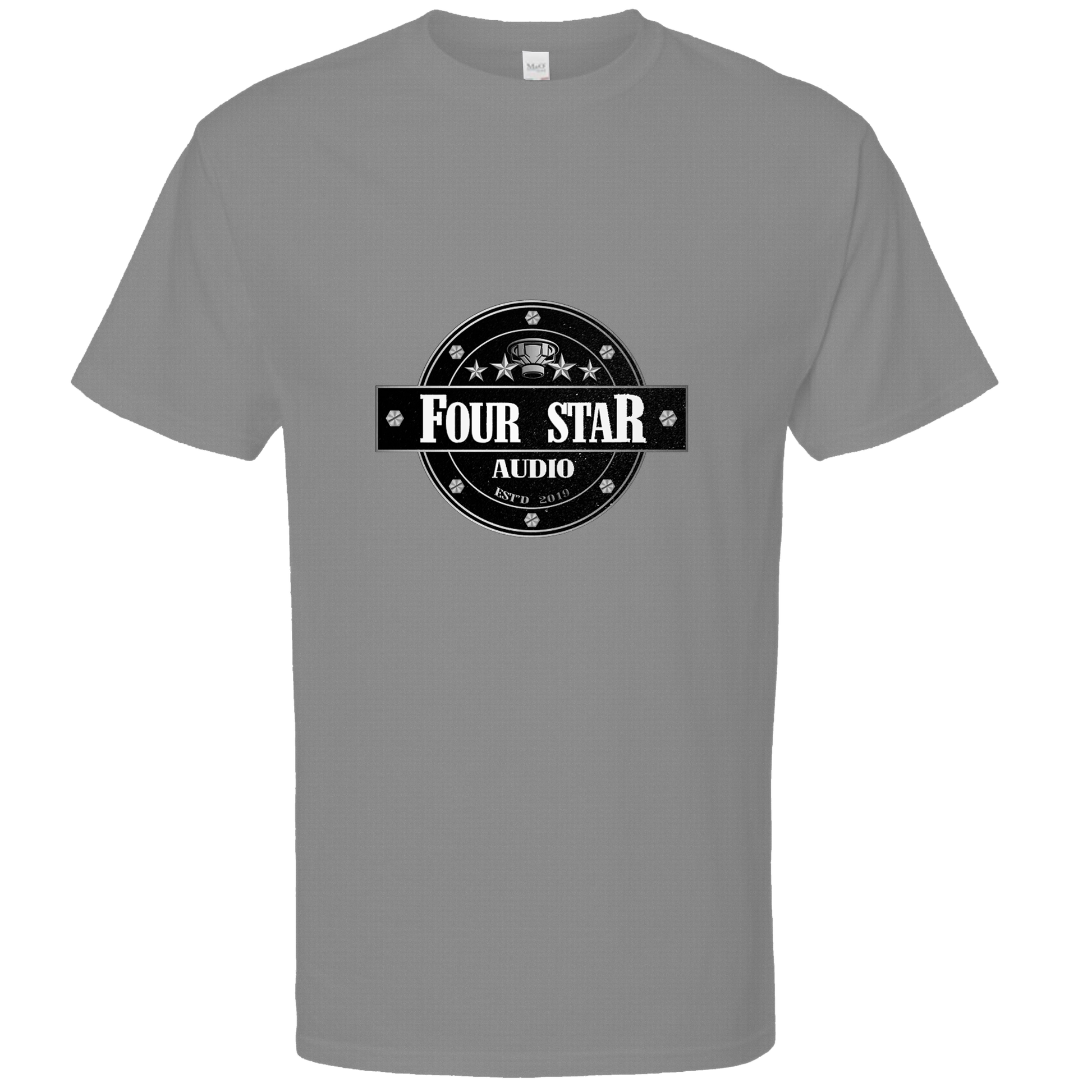 Grey 4 Star Audio Tee Shirt