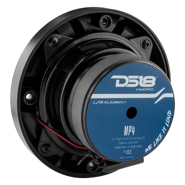 DS18 MP4/BK HYDRO 4" 2-Way Marine Speakers 150 Watts Black (pair)