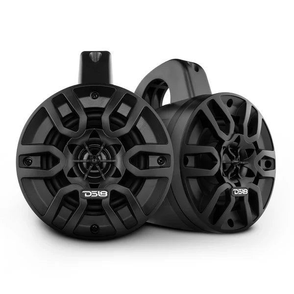 DS18 MP4TPBT HYDRO 4" Amplified With BT Wakeboard Tower Speakers  Black