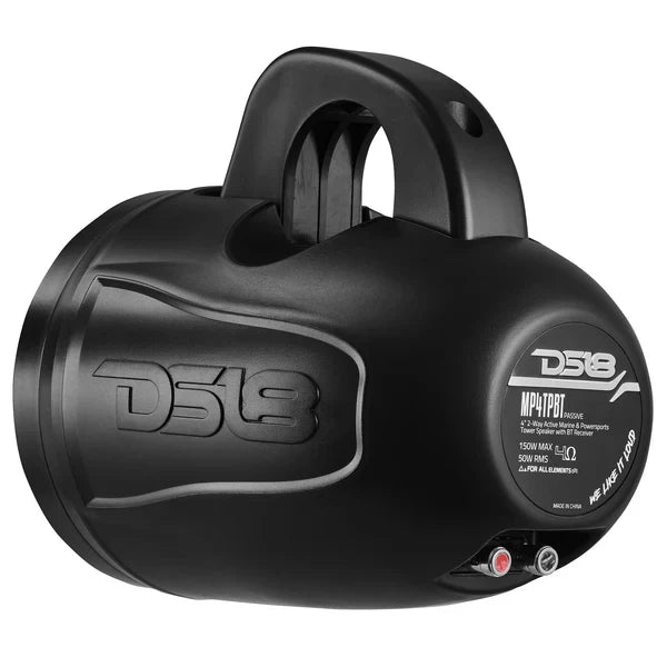 DS18 MP4TPBT HYDRO 4" Amplified With BT Wakeboard Tower Speakers  Black
