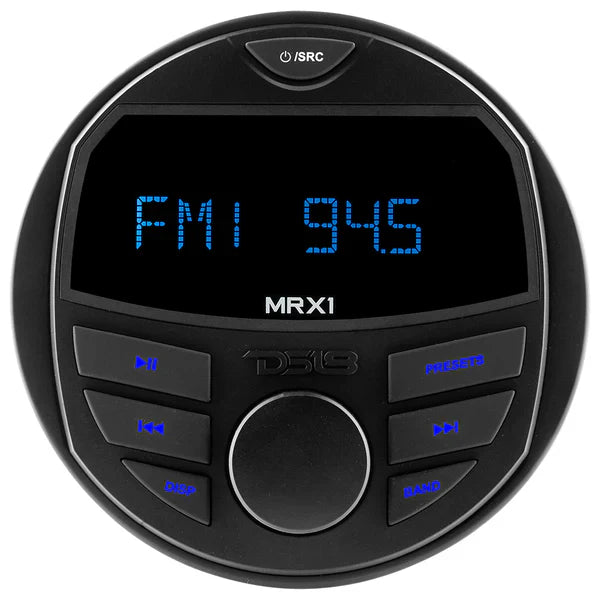 DS18 MRX1 Marine Headunit LCD screen , 1 Zones, 4 volts Output, BT, RDS 4X40 Watts