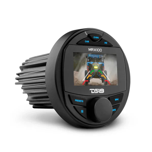 DS18 MRX100 Marine Headunit Video TFT screen , 2 Zones, 4 volts Output, BT, RDS 4X40 Watts