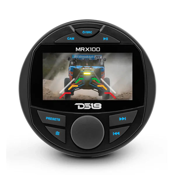 DS18 MRX100 Marine Headunit Video TFT screen , 2 Zones, 4 volts Output, BT, RDS 4X40 Watts