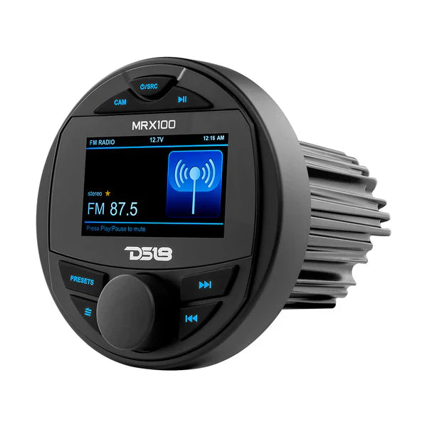DS18 MRX100 Marine Headunit Video TFT screen , 2 Zones, 4 volts Output, BT, RDS 4X40 Watts