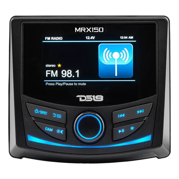 DS18 MRX150 Marine Headunit Video TFT screen , 2 Zones, 4 volts Output, BT, RDS 4X40 Watts