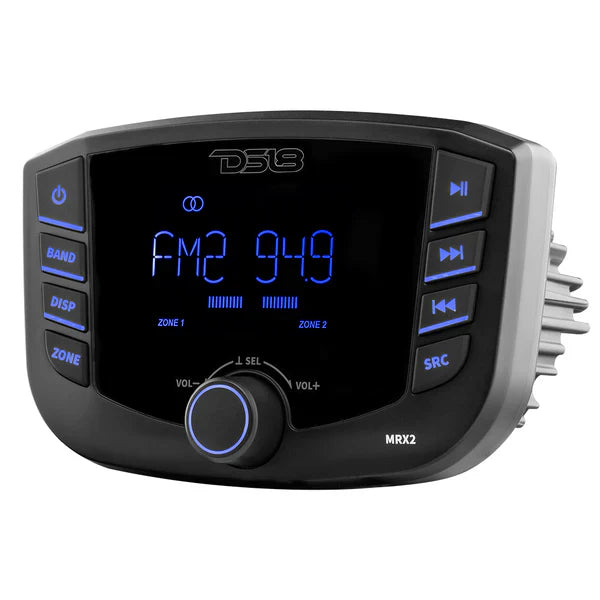 DS18 MRX2 Marine Headunit LCD screen , 2 Zones, 4 volts Output, BT, RDS 4X40 Watts
