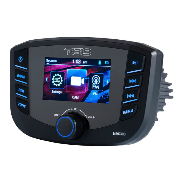 DS18 MRX300 Marine Headunit TFT screen , 3 Zones, 4 volts Output, Bluetooth, RDS 4X40 Watts