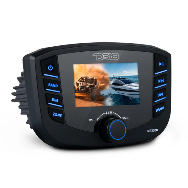 DS18 MRX300 Marine Headunit TFT screen , 3 Zones, 4 volts Output, Bluetooth, RDS 4X40 Watts